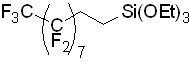 (Heptadecafluoro-1,1,2,2-tetrahydrodecyl)triethoxysilane 구조식, CAS 101947-16-4, C16H19F17O3Si