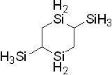 2,5-Bis(silyl)-1,4-disilacyclohexane 구조식, C4H16Si4