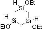 1,3,5-Triethoxy-1,3-5-trisilacyclohexane, 98% (contains isomers) 구조식, C9H24O3Si3