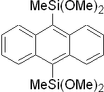 9,10-Bis(dimethoxymethylsilyl)anthracene 구조식, C20H24O3Si