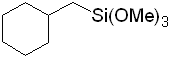 (Cyclohexylmethyl)trimethoxysilane 구조식, C10H22O3Si