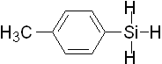 ρ-Tolylsilane 구조식, CAS 931-70-4, C7H10Si
