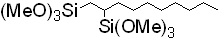 1,2-Bis(trimethoxysilyl)decane 구조식, CAS 832079-33-1, C16H38O6Si2