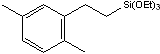 1,1,1-Triethoxy-2-(2,5-dimethylphenyl)-1-silapropane 구조식, C16H28O3Si