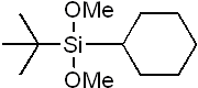 t-Butylcyclohexyldimethoxysilane 구조식, C12H26O2Si