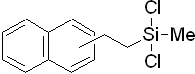 2,2-Dichloro-4-naphthyl-2-silabutane, 98% (mixture of isomers) 구조식, C13H14Cl2Si