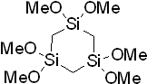 1,1,3,3,5,5-Hexamethoxy-1,3,5-trisilacyclohexane 구조식, C9H24O6Si3
