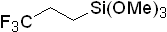3,3,3-Trifluoropropyltrimethoxysilane 구조식, CAS 429-60-7, C6H13F3O3Si
