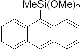 9-(Dimethoxymethylsilyl)anthracene 구조식, C17H18O2Si