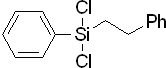 (2-Phenylethyl)phenyldichlorosilane 구조식, C14H14Cl2Si