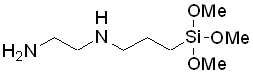 N-(2-aminoethyl)-3- aminopropyl trimethoxysilane 구조식, CAS 1760-24-3, C8H22N2O3Si