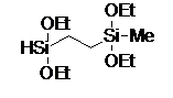 (Diethoxysilyl)(diethoxymethylsilyl)ethane (mixture of isomers) 구조식, C11H28O4Si2