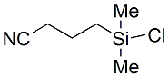 3-Cyanopropyldimethylchlorosilane 구조식, CAS 18156-15-5, C6H12ClNSi