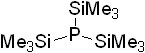 Tris(trimethylsilyl)phosphine 구조식, CAS 15573-38-3, C9H27PSi3