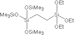 [Tris(trimethylsiloxy)silylethyl]triethoxysilane 구조식, C17H46O6Si5