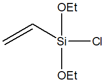 Vinyldiethoxychlorosilane 구조식, CAS 18187-22-9, C6H13ClO2Si