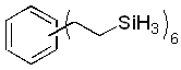 1,2,3,4,5,6-Hexakis(3-silapropyl)benzene 구조식, C18H42Si6