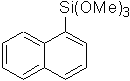 1-Naphthyltrimethoxysilane 구조식, CAS 18052-76-1, C13H16O3Si