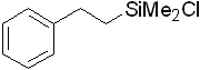 (2-Phenylethyl)dimethylchlorosilane 구조식, CAS 17146-08-6, C10H15ClSi