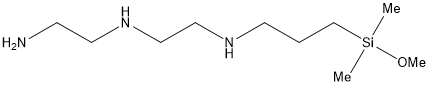 (3-Dimethylmethoxysilylpropyl)diethylenetriamine 구조식, CAS 134447-50-0, C10H27N3OSi