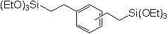 Bis(2-triethoxysilylethyl)benzene 구조식, C22H42O6Si2