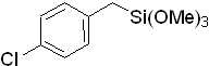 [(4-Chlorophenyl)methyl]trimethoxysilane 구조식, C10H15ClO3Si