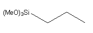 n-PROPYLTRIMETHOXYSILANE 구조식, CAS 1067-25-0, C6H16O3Si