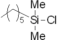 n-Hexyldimethylchlorosilane 구조식, C8H19ClSi
