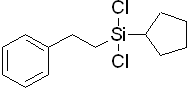 1,1-Dichloro-1-cyclopentyl-3-phenyl-1-silapropane 구조식, C13H18Cl2Si