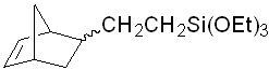 [(Bicycloheptenyl)ethyl]triethoxysilane (endo/exo isomers mixture) 구조식, CAS 331283-06-8, C15H28O3Si