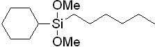 n-Hexylcyclohexyldimethoxysilane 구조식, C14H30O2Si