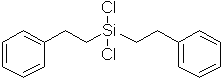 Bis(2-phenylethyl)dichlrosilane 구조식, C16H18Cl2Si