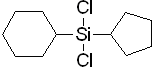 Cyclohexylcyclopentyldichlorosilane 구조식, C11H20Cl2Si