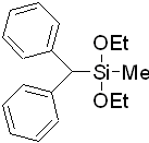 (Diphenylmethyl)methyldiethoxysilane 구조식, C18H24O2Si