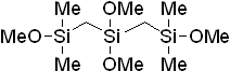 2,4,4,6-Tetramethoxy-2,6-dimethyl-2,4,6-trisilaheptane 구조식, C10H28O4Si3