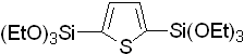 2,5-Bis(triethoxysilyl)thiophene 구조식, CAS 40190-22-5, C16H32O6Si2