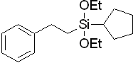 1,1-Diethoxy-1-cyclopentyl-3-phenyl-1-silapropane 구조식, C17H28O2Si