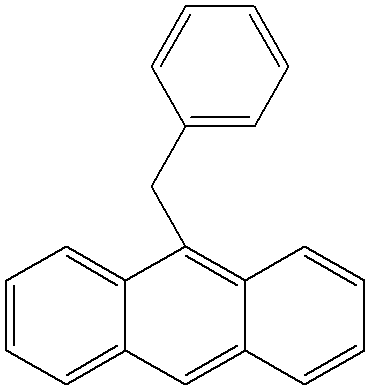 9-Benzylanthracene 구조식, CAS 1498-71-1, C21H16