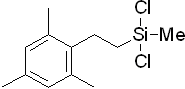 2,2-Dichloro-4-(2,4,6-trimethylphenyl)-2-silabutane 구조식, C12H18Cl2Si