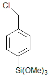 (p-CHLOROMETHYL)PHENYLTRIMETHOXYSILANE 구조식, CAS 24413-04-5, C10H15ClO3Si