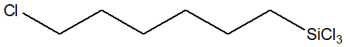 6-Chlorohexyltrichlorosilane 구조식, CAS 1197981-07-9, C6H12Cl4Si