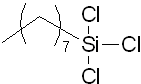 n-Octyltrichlorosilane 구조식, CAS 5283-66-9, C8H17Cl3Si