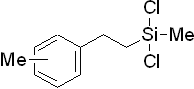 2,2-Dichloro-4-(methylphenyl)-2-silabutane, 98% (mixture of isomers) 구조식, C10H14Cl2Si