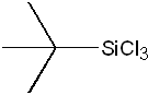 t-Butyltrichlorosilane 구조식, CAS 18171-74-9, C4H9Cl3Si
