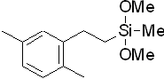 2,2-Dimethoxy-4-(2,5-dimethylphenyl)-2-silabutane 구조식, C13H22O2Si