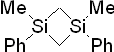 1,3-Dimethyl-1,3-diphenyl-1,3-disilacyclobutane, 98% (cis and trans mixture) 구조식, CAS 1628-10-1, C16H20Si2