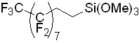 (Heptadecafluoro-1,1,2,2-tetrahydrodecyl)trimethoxysilane 구조식, CAS 83048-65-1, C13H13F17O3Si
