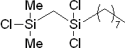 2,4,4-Trichloro-2-methyl-2,4-disiladodecane 구조식, C11H25Cl3Si2