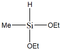 Methyldiethoxysilane 구조식, CAS 2031-62-1, C5H14O2Si