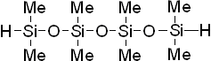 1,1,3,3,5,5,7,7-Octamethyltetrasiloxane 구조식, CAS 1000-05-1, C8H26O3Si4